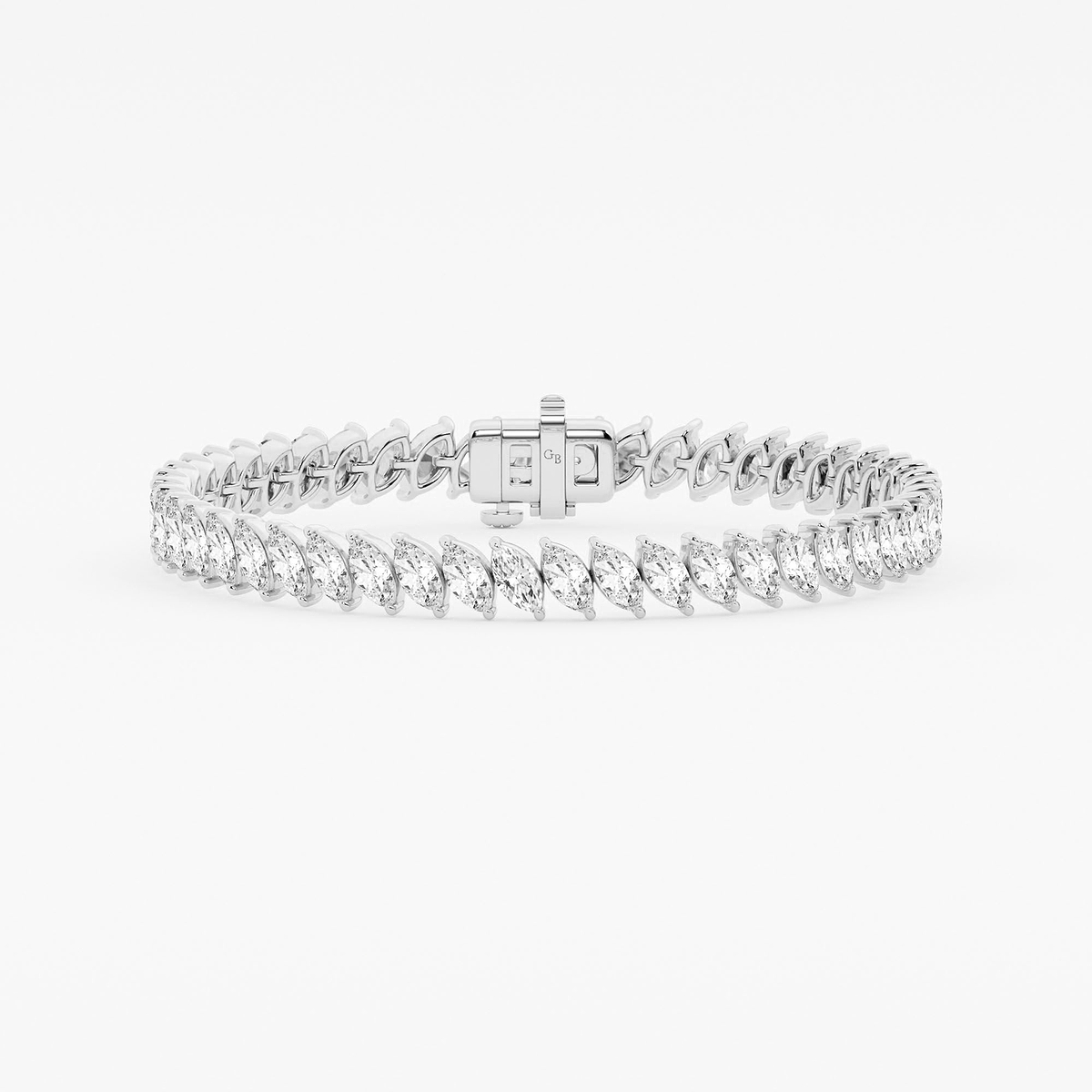 10 ctw Marquise Lab Grown Diamond Diagonal Tennis Bracelet - 6 Inches